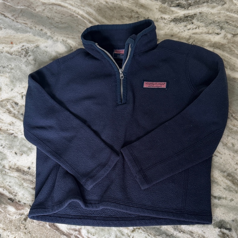 Vineyard Vines Toddler 2T Dark Blue Quarter-Zip Sweatshirt